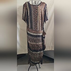 Chic Asymmetrical Dress with Intricate Patterns